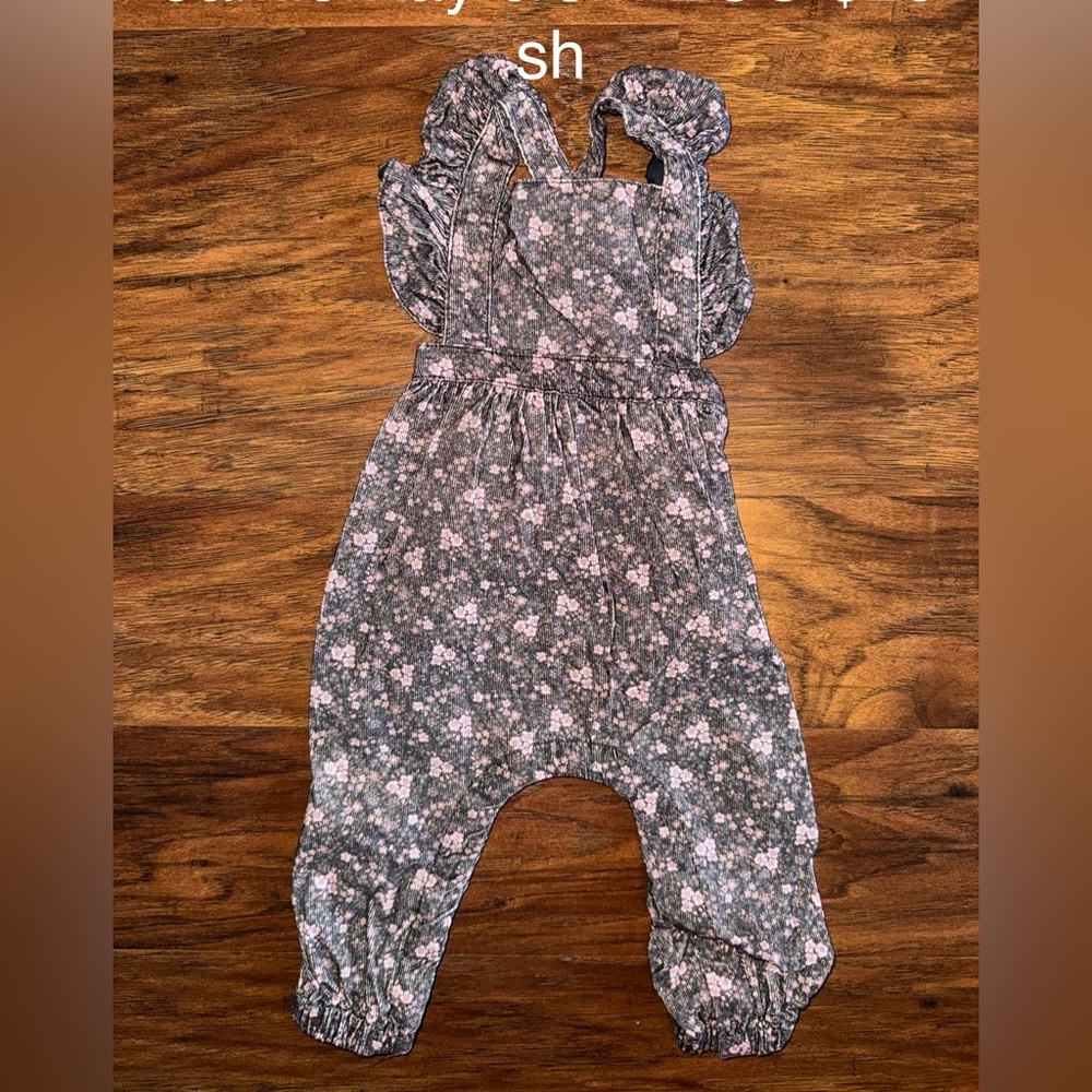 Jamie Kay Floral Kids Romper in Gray and Pink